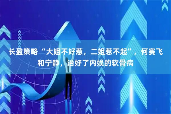 长盈策略 “大姐不好惹，二姐惹不起”，何赛飞和宁静，治好了内娱的软骨病