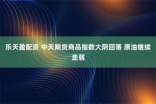 乐天盈配资 中天期货商品指数大阴回落 原油继续走弱